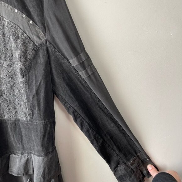 Elisa Cavaletti Club Long Sleeve Floral Lace Tunic Top size small Embroidery - Picture 5 of 13